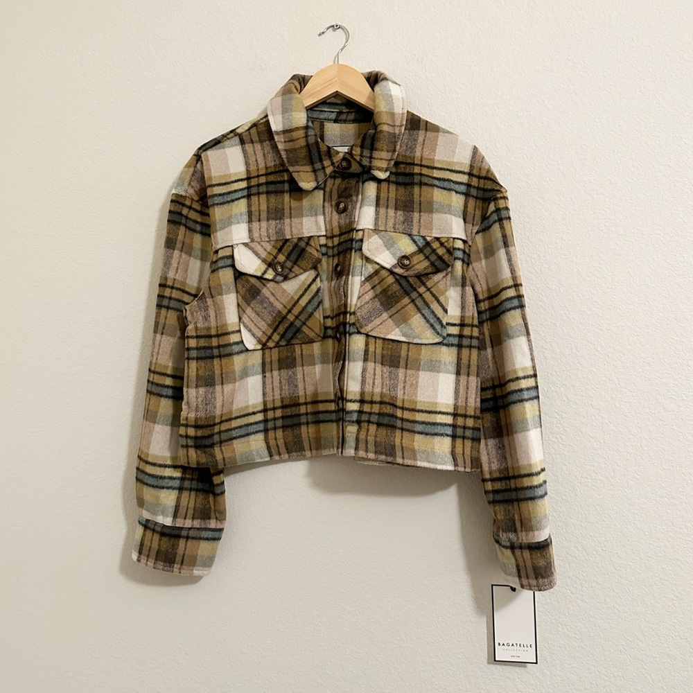 BAGATELLE Cropped Plaid Jacket